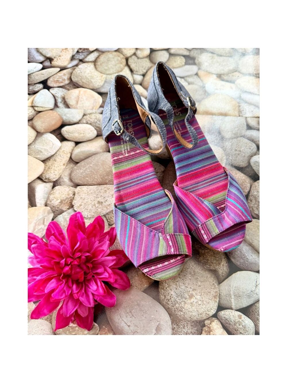 TOMS WEDGE SANDALS-9.5